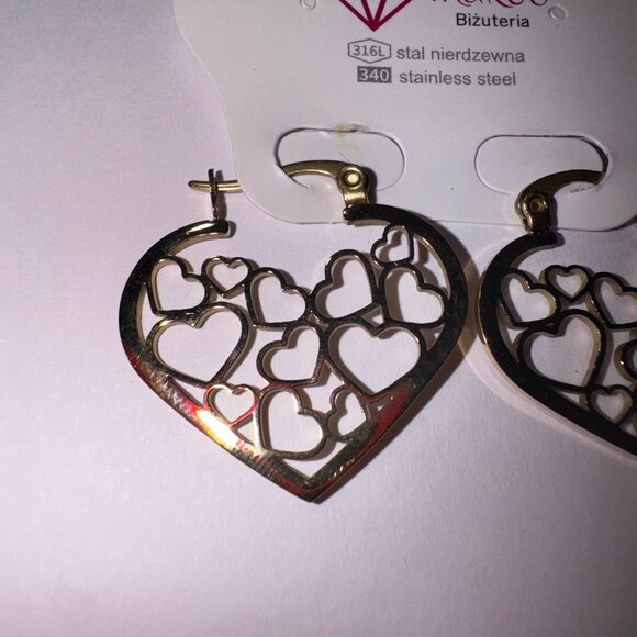 Margo women earrings -stainless steel - HEARTS - Picture 2 of 3
